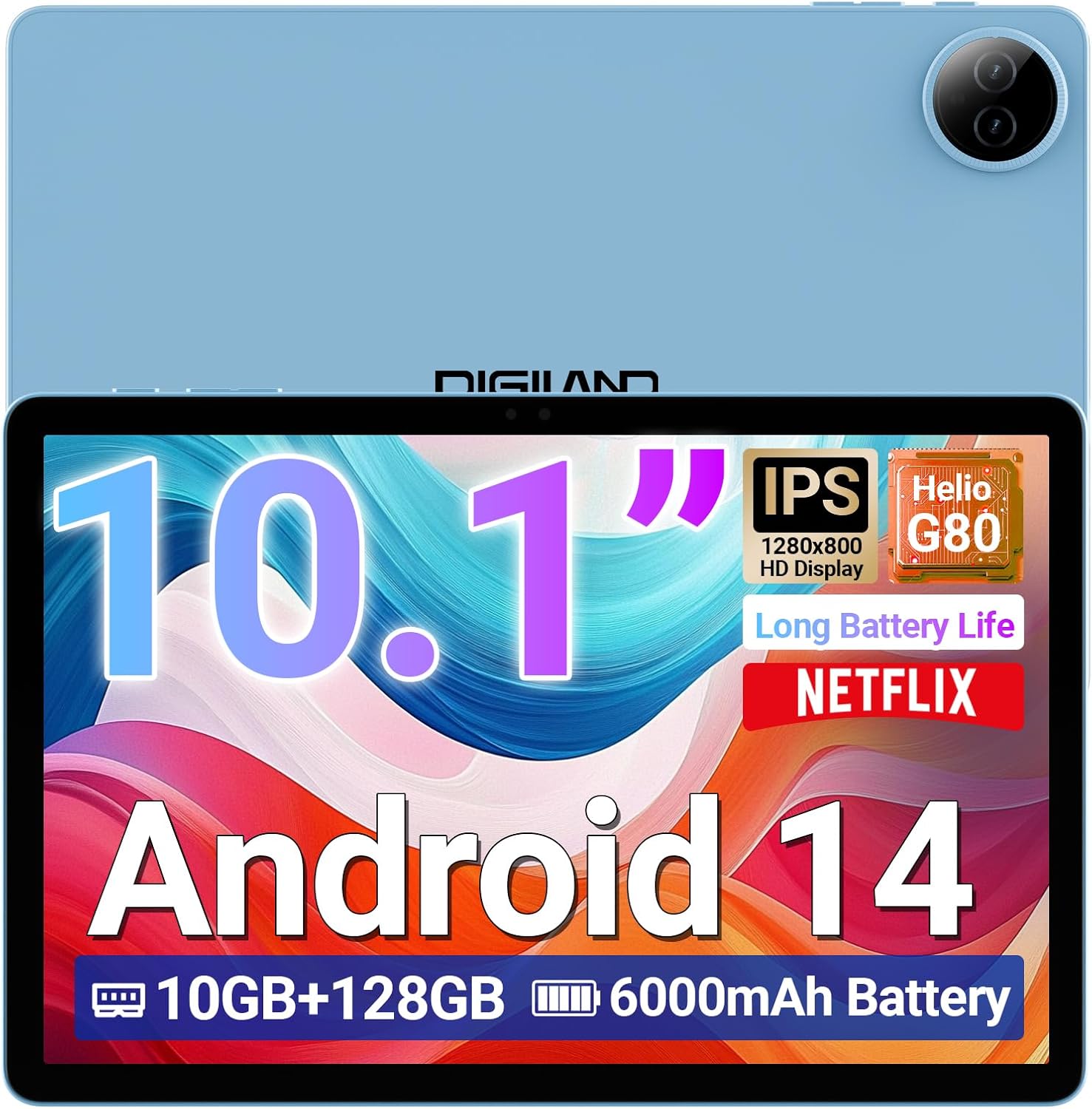 DigiLand 2025 Tablet 10.1 in with Powerful Performance and Features