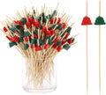 Christmas Tree Cocktail Picks Set - Party Decor Essentials
