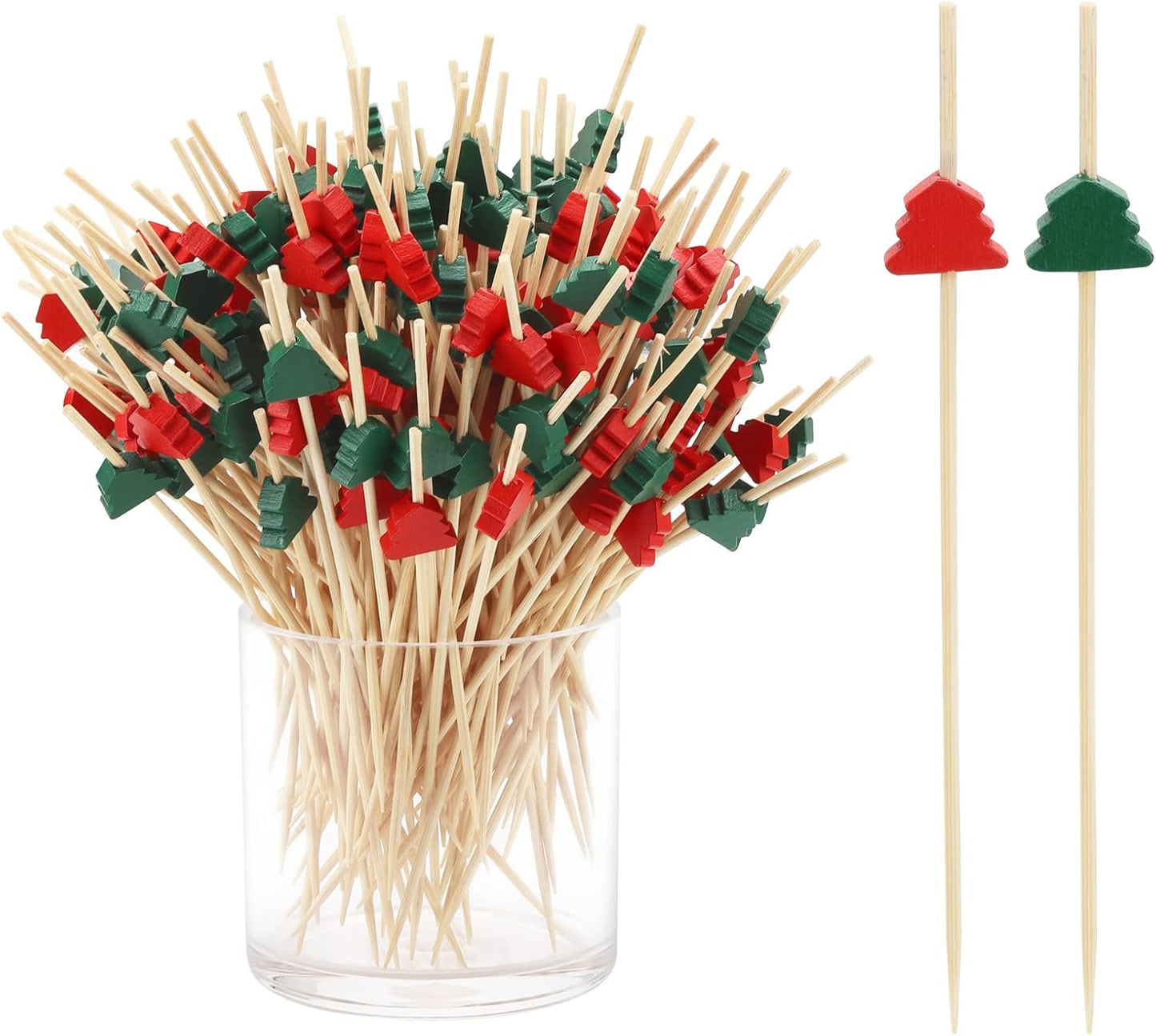Christmas Tree Cocktail Picks Set - Party Decor Essentials