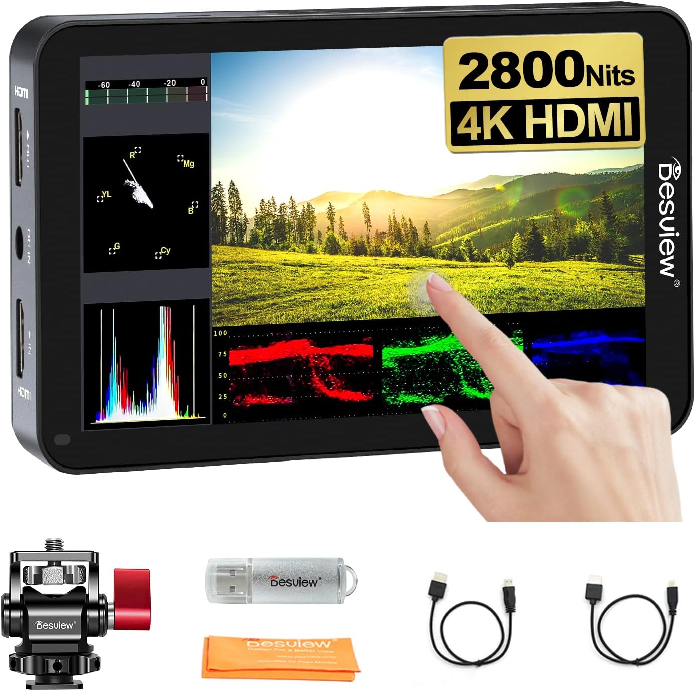 Desview R6 Camera Field Monitor with 5.5 inch Touch Screen