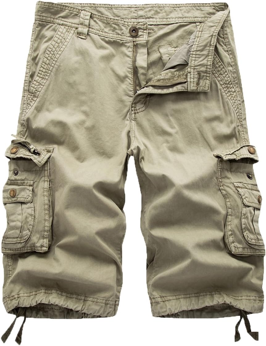 FOURSTEEDS Women's Cotton Loose Fit Cargo Shorts with Pockets