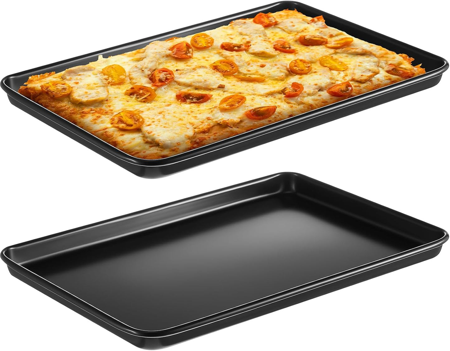 17 Inch Grandma Style Pizza Pan Set for Perfect Sicilian Pizzas