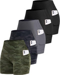 Biker Spandex Shorts for Women - High Waist Tummy Control with Pockets