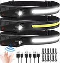 Headlamp Flashlight 3Pack Rechargeable LED Headlamps 1200Lumens - Wide