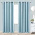 KOUFALL 72x84 in Light Blue Blackout Curtains - Thick Thermal Panels