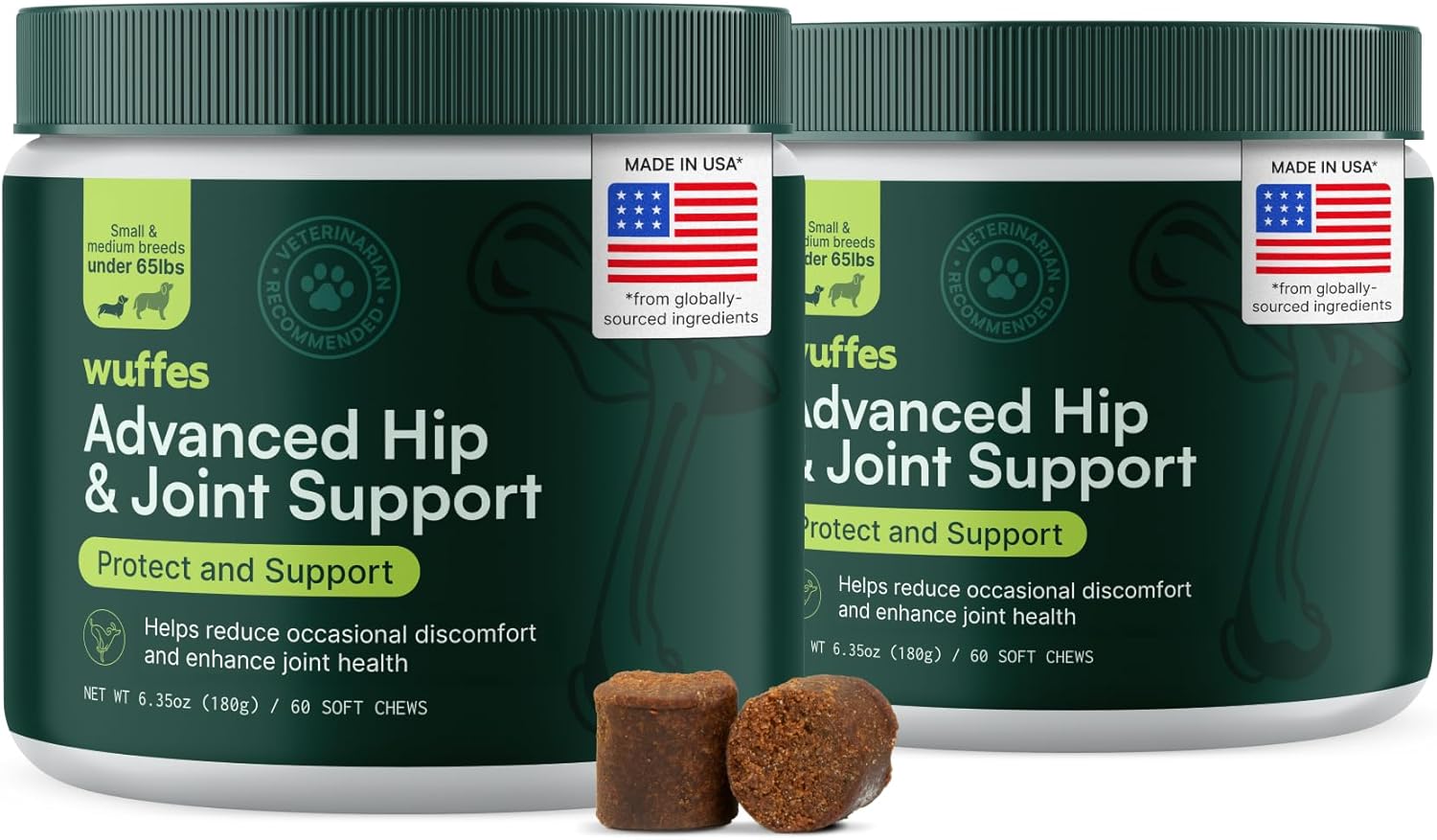 Wuffes Advanced Dog Hip and Joint Supplement for Small Breeds