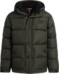 Boys Heavyweight Puffer Jacket - Wind & Water Resistant Hooded Coat