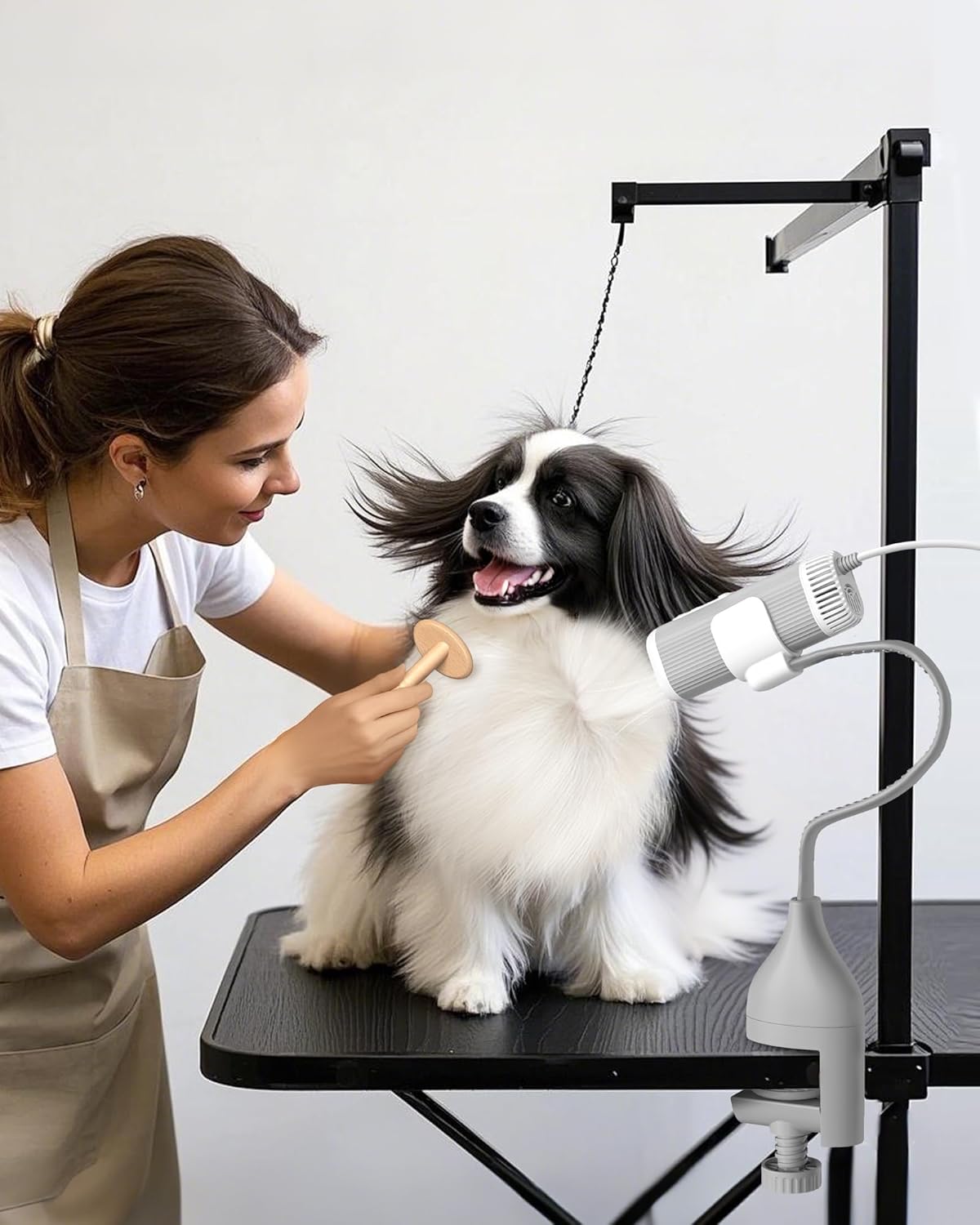 2-in-1 Pet Hair Dryer with Clamp Stand for Hands-Free Grooming