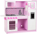 Wooden Chefs Pretend Play Toy Kitchen Cupcake Pink/White - Modern