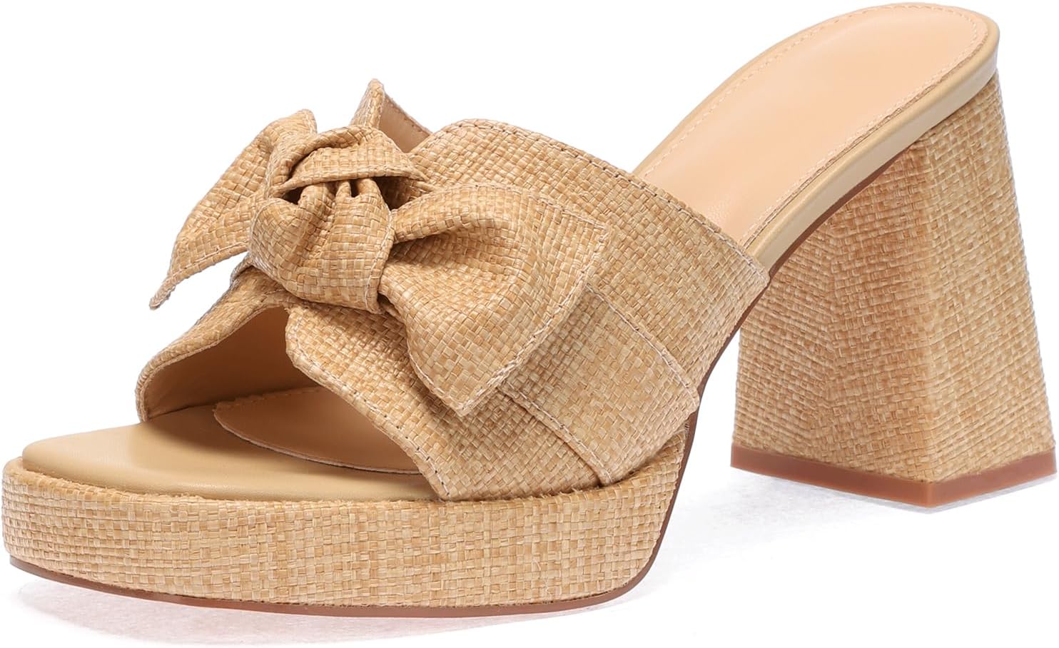 Monrovia Raffia Heeled Sandals for Women - Stylish Summer Footwear