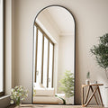 Arched Full Length Mirror 68 x 24 in - Elegant Floor Mirror