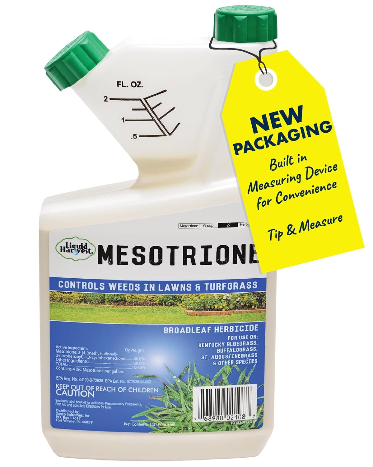 Liquid Harvest Mesotrione 32oz Pre and Post-Emergent Weed Killer