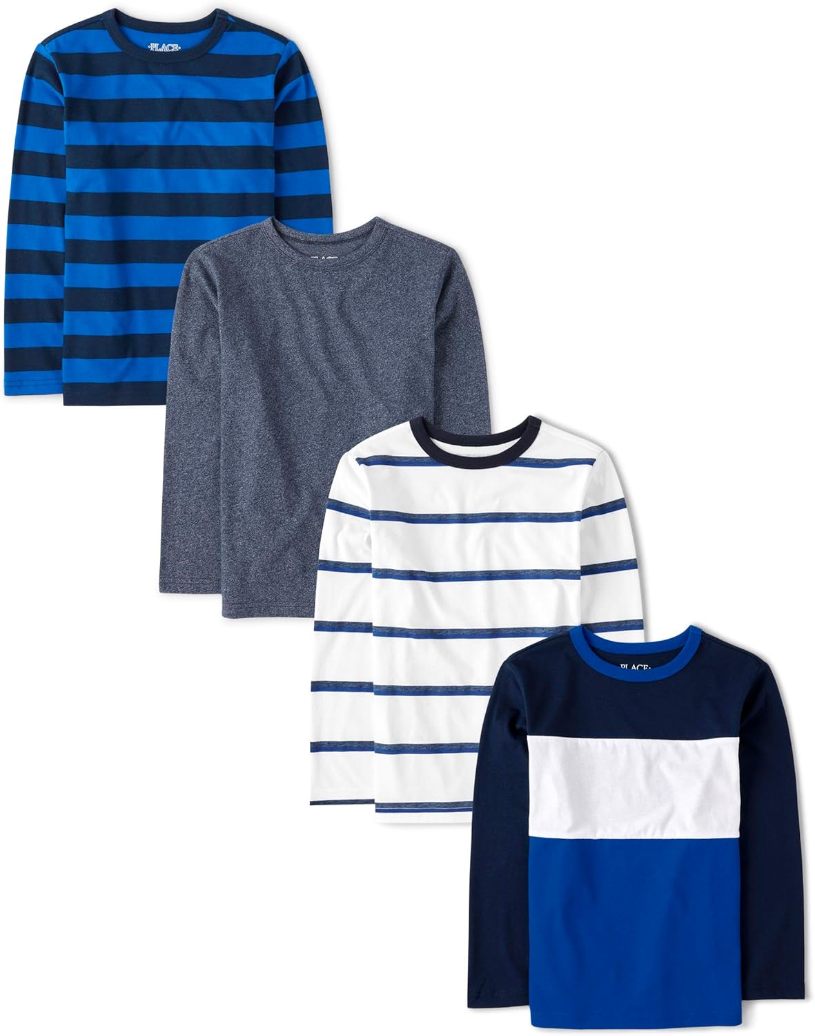 Boys Long Sleeve Knit Shirts 4-Pack for Everyday Fashion Fun