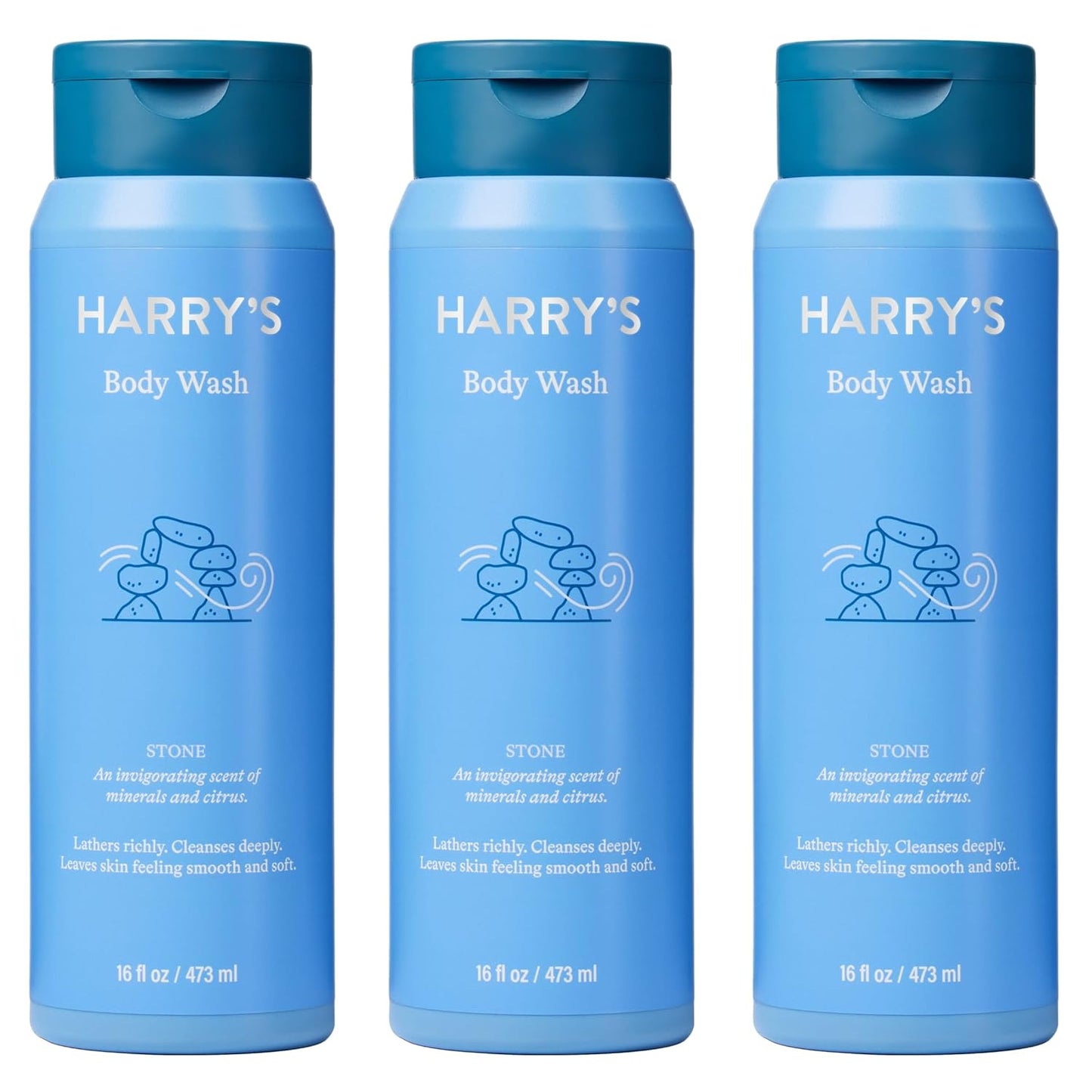 Harry's Men's Body Wash Shower Gel - Stone Scent, 16 Fl Oz Pack