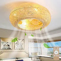CACCISUN 20 in Boho Ceiling Fan with Light and Remote - Low Profile