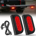 Hitch Cargo Carrier Oval Light Kit 2PCS 6in Red - Bright, Weatherproof