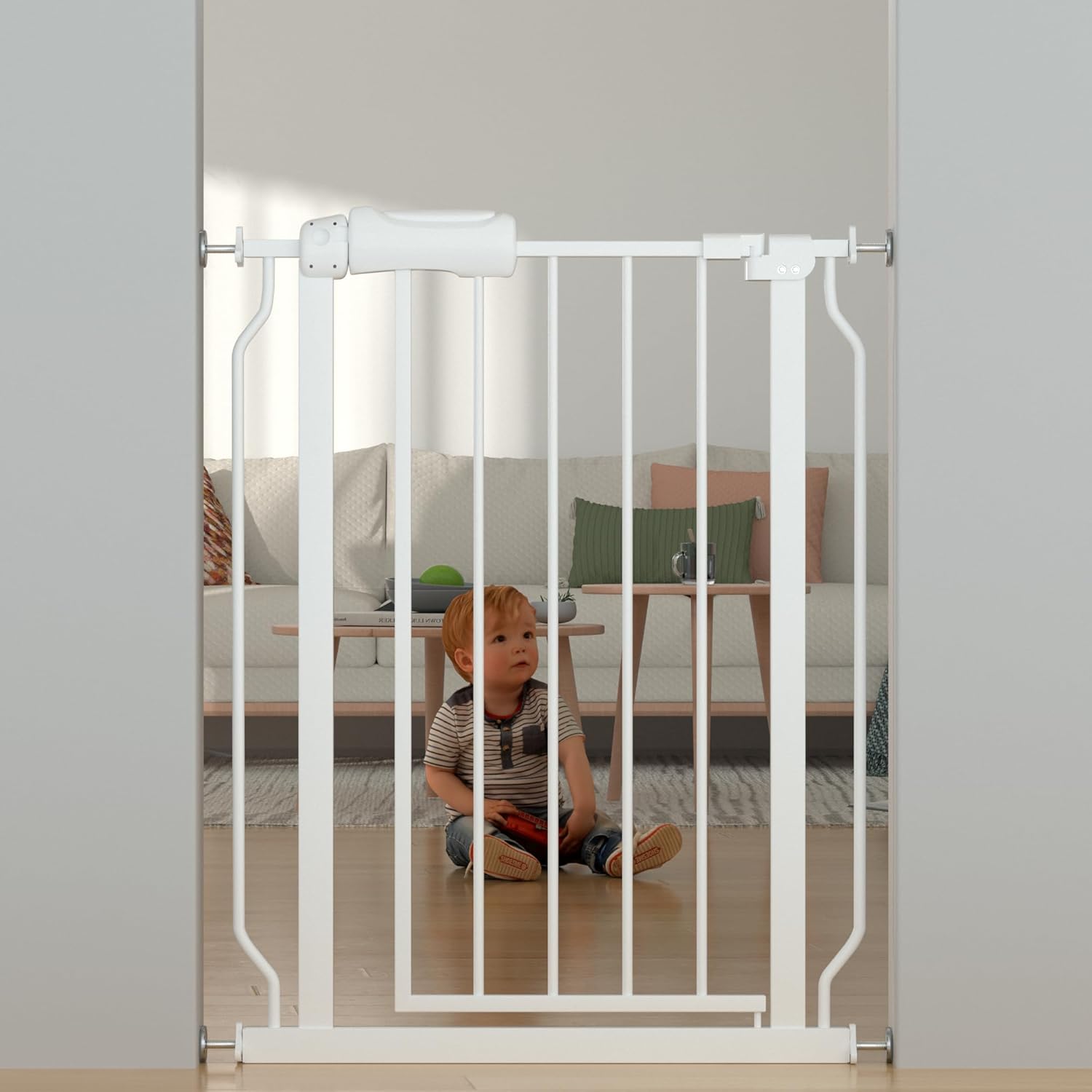 Narrow Baby Gate for Stairs & Doorways - Safe & Durable