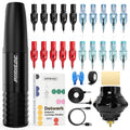 Tattoo Gun Kit Ballpoint Pen Cartridge Needles Tattoo Kit - Wireless
