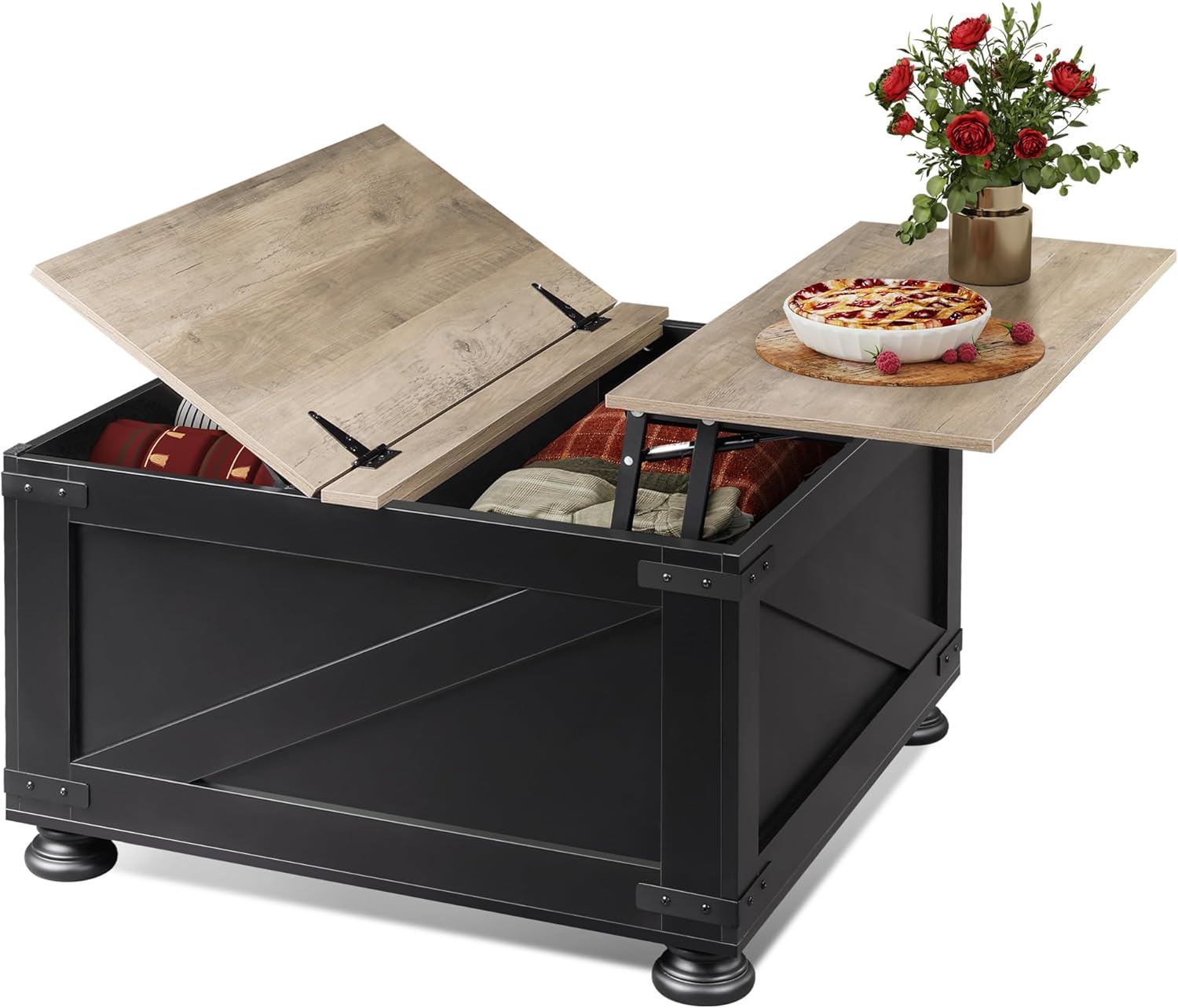 Farmhouse Lift Top Coffee Table with Hidden Storage - WLIVE
