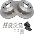 TRQ Rear Brake Pad & Rotor Kit for Lexus ES300h ES350 Avalon