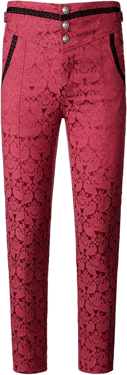 VATPAVE Mens Gothic Pants for Steampunk and Cosplay Events