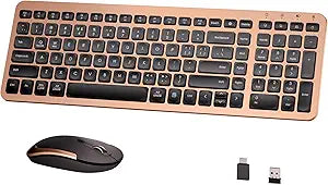 Links9+ Wireless Keyboard and Mouse Combo for Stylish Work