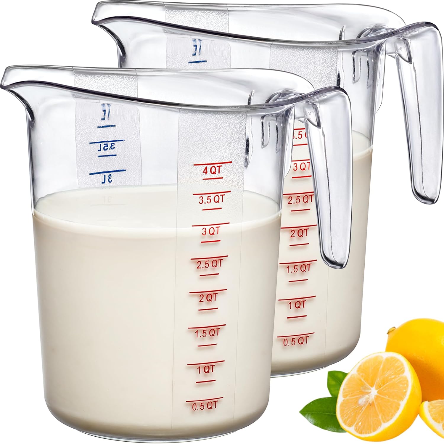 128-Ounce Plastic Measuring Pitcher Set for Kitchen Use