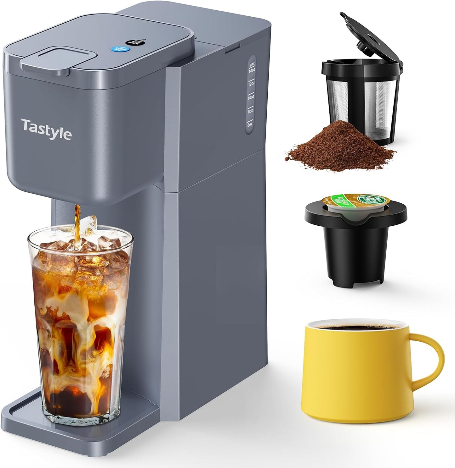 Portable Dual Brew Single Serve Coffee Maker by Tastyle