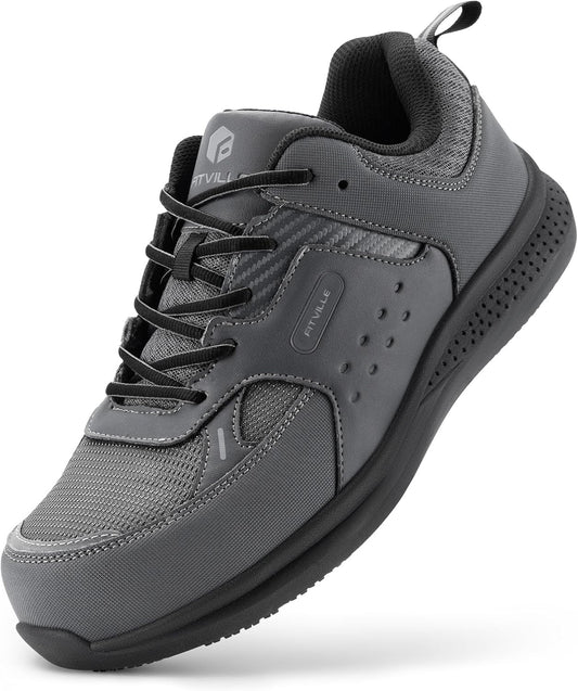 FitVille Extra Wide Steel Toe Shoes for Men - Ultimate Comfort