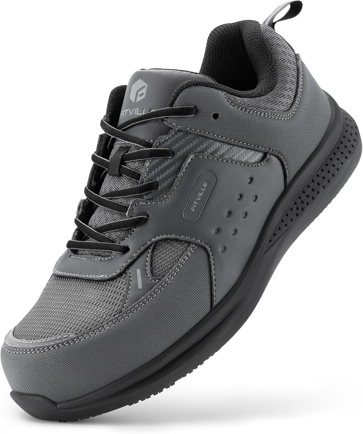 FitVille Extra Wide Steel Toe Shoes for Men - Safety and Comfort