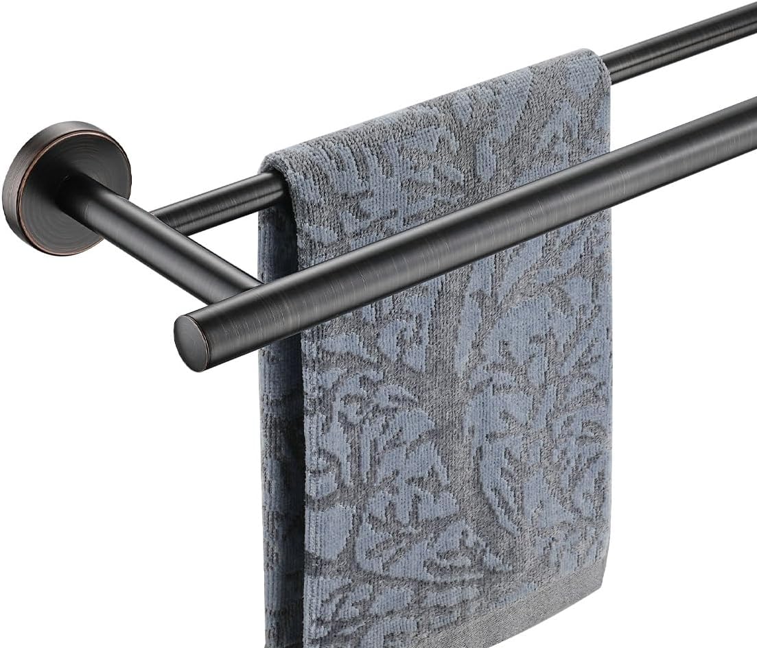 JQK Double Towel Bar in Oil Rubbed Bronze for Stylish Bathrooms