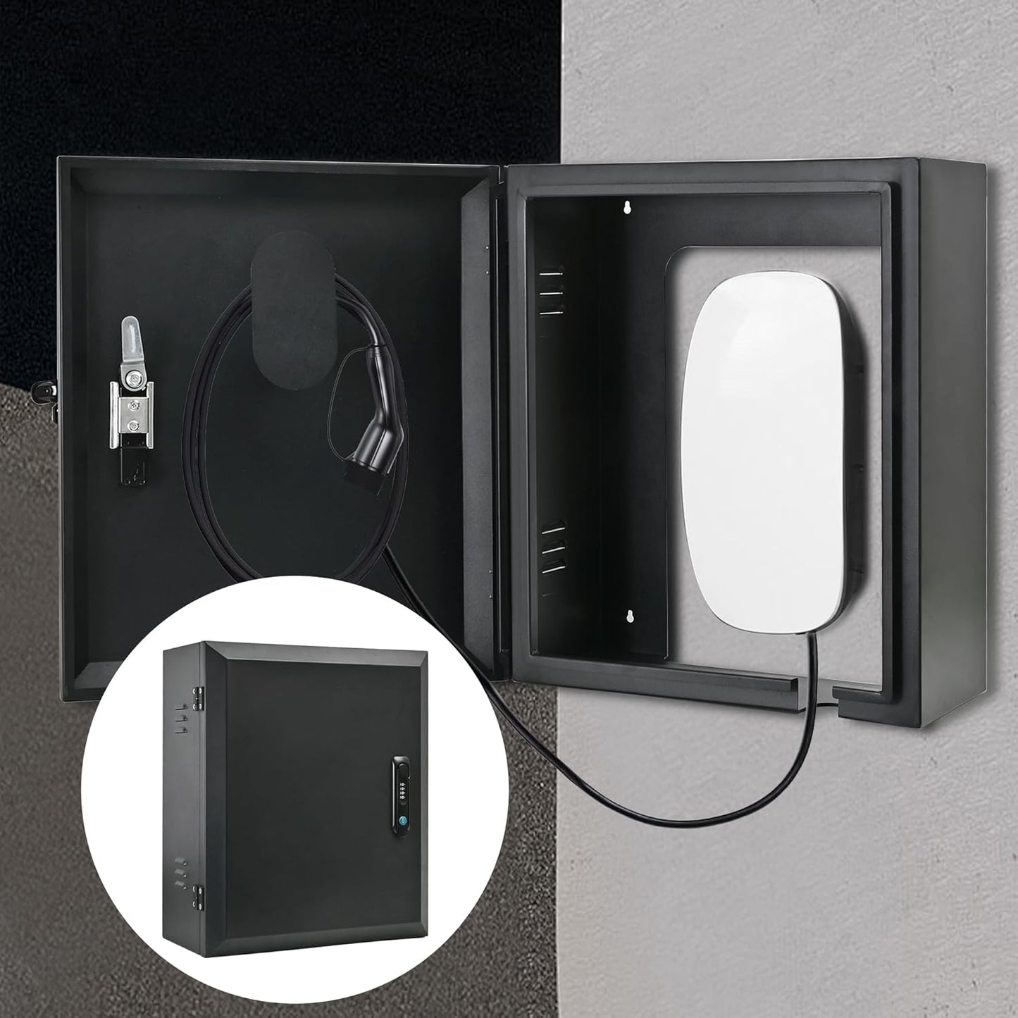ZIETVIK EV Charger Protection Box - Weatherproof & Theftproof