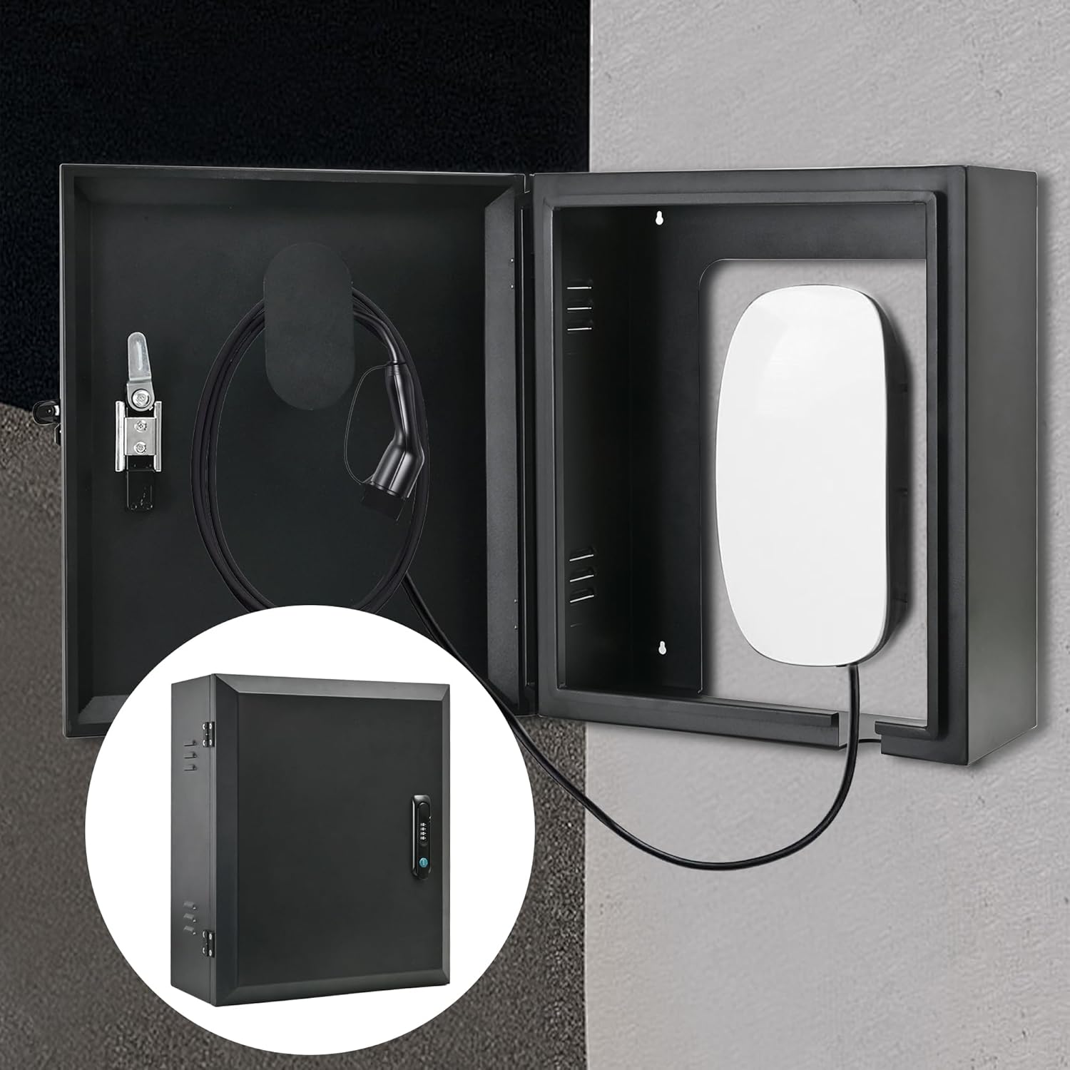 ZIETVIK EV Charger Protection Box - Weatherproof & Theftproof