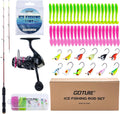 Goture Ice Fishing Rod Reel Combo - Portable 52pc Ice Fishing Kit