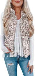 LOMON Womens Fuzzy Sherpa Fleece Vest - Lightweight Cozy Layer Fluffy