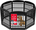 IRIS USA 34in 8-Panel Dog Playpen 63 x 63 x 34in - Secure Indoor Pen