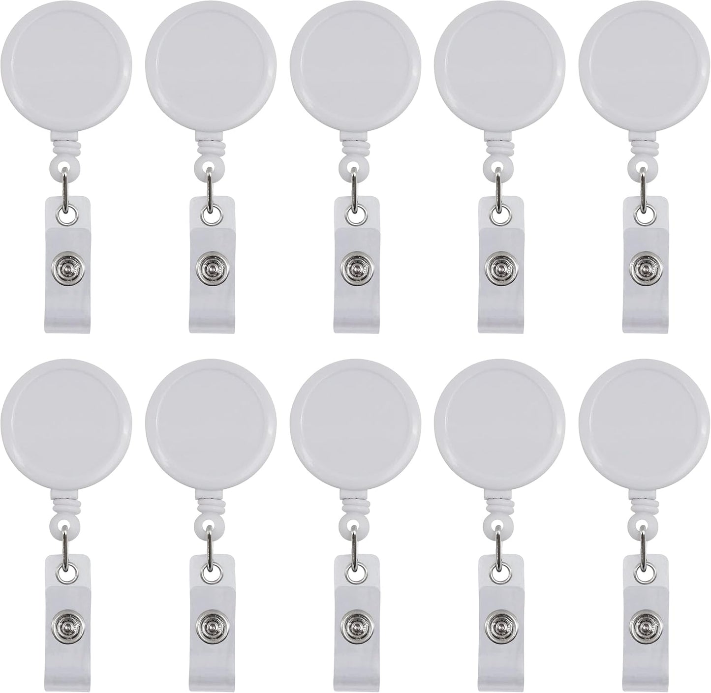 Retractable ID Badge Holder Reels - 100 Pack for All Needs