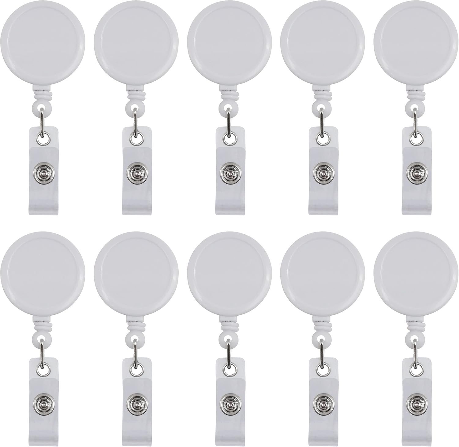 Retractable ID Badge Holder Reels - 100 Pack for All Needs