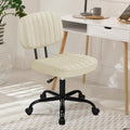 DUMOS Armless Home Office Desk Chair - Small Ergonomic Lumbar Support