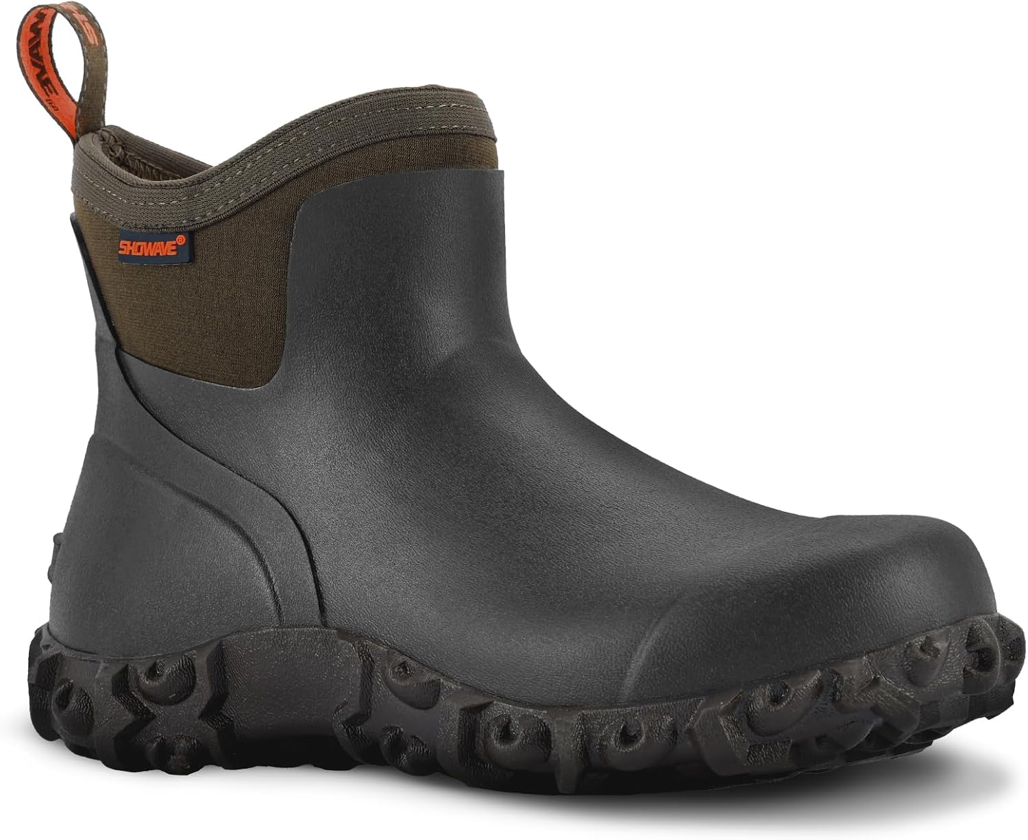 Showave Men's Ankle Rain Boots for Outdoor Mud and Yard Chores