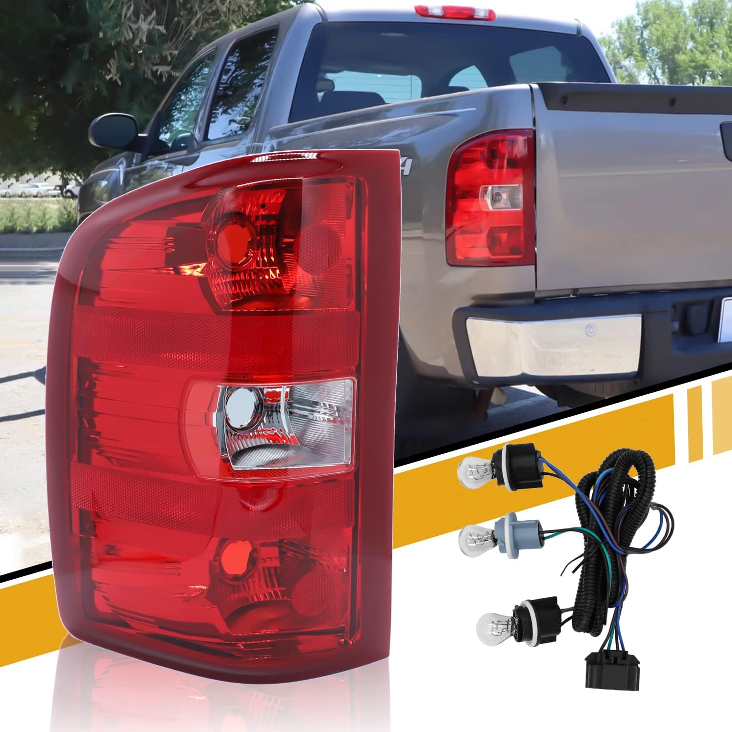 Tail Light Assembly for Chevrolet Silverado 07-14, Left Side