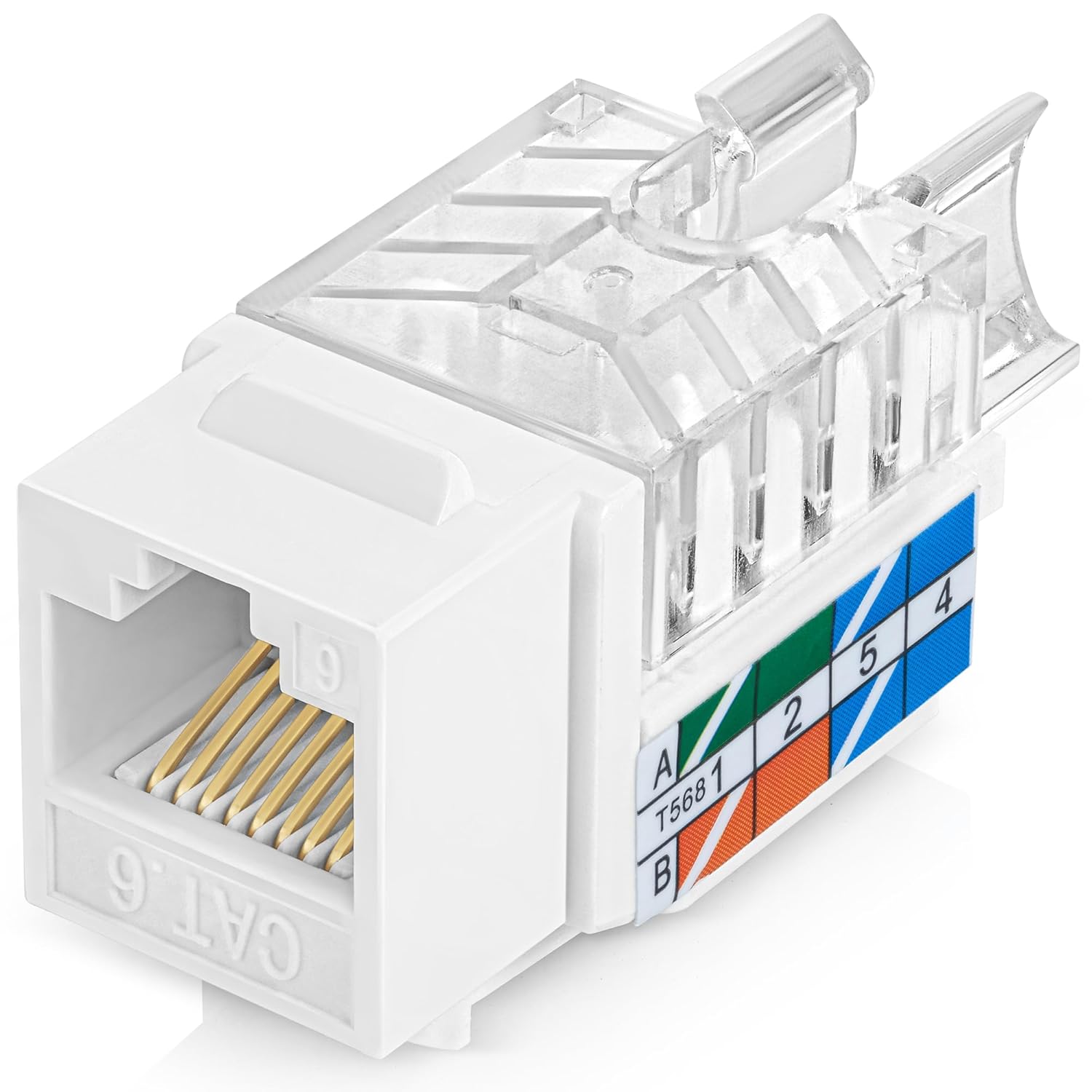 Everest 45 Angled RJ45 Cat6 Keystone Jacks for Easy Installation