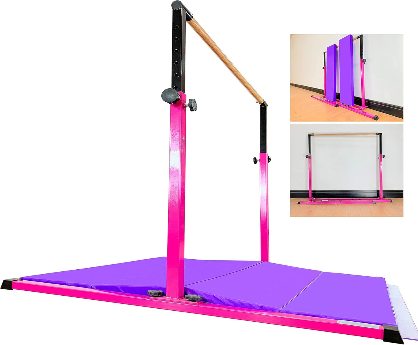 4FT/5FT Gymnastic Bar Set for Kids Home Use - Safe & Durable