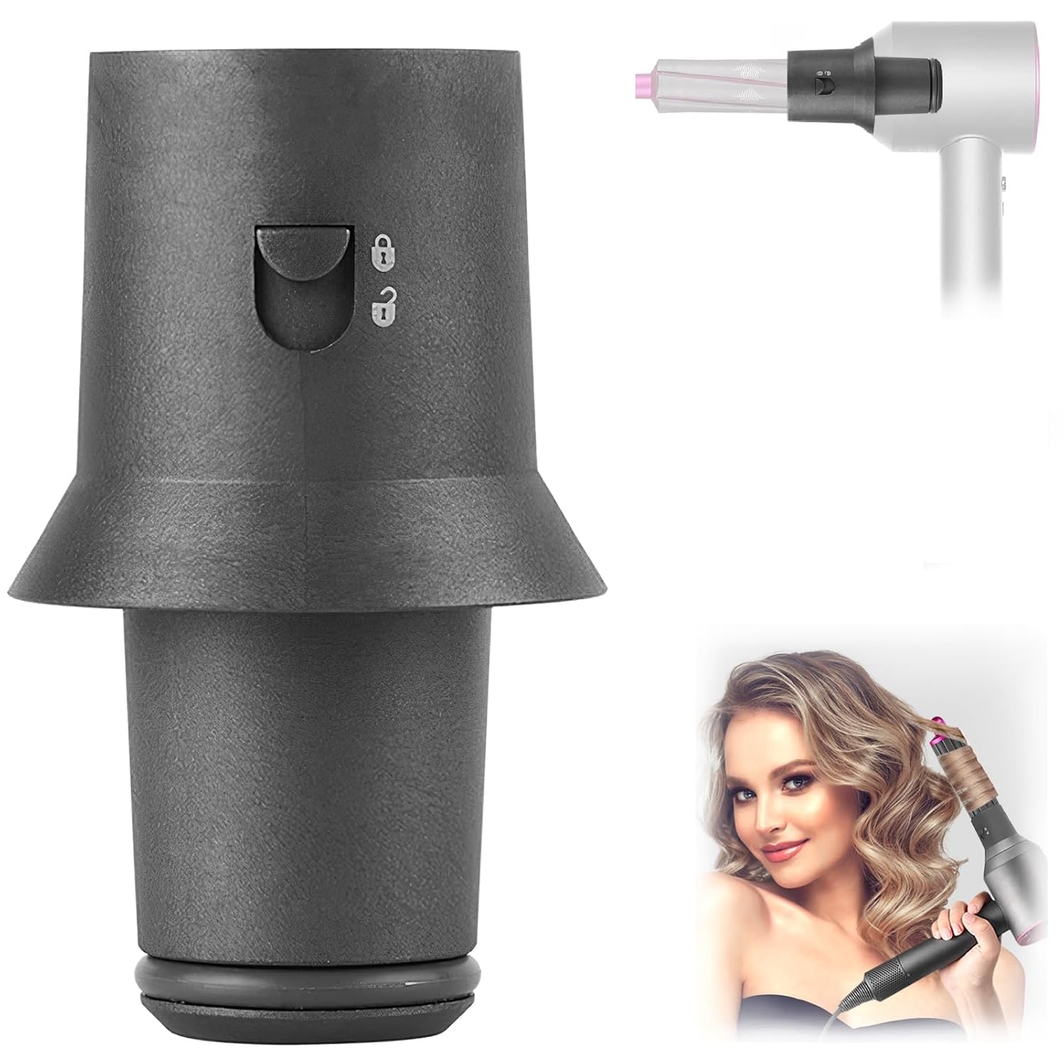Dyson Supersonic Hair Dryer to Curling Iron Adapter by Chuancheng