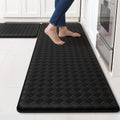 Kitchen Mats 2PCS Black Cushioned Anti Fatigue Rugs - Large Set