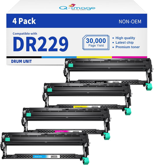 DR229 Drum Unit Replacement for Brother Printers - 4-Pack