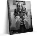 VYPEROCK Funny Framed Canvas Wall Art Bathroom Decor - Humorous Movie