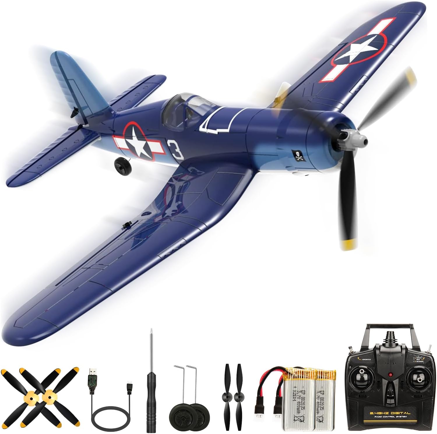 2023 New Upgrade F4U Corsair RC Plane for Beginners and Adults