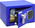 SereneLife 9.1in x 6.7in Blue Digital Safe Box - Compact Hotel Safe