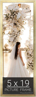 wallsthatspeak 5x19 Gold Picture Frame for Posters and Puzzles
